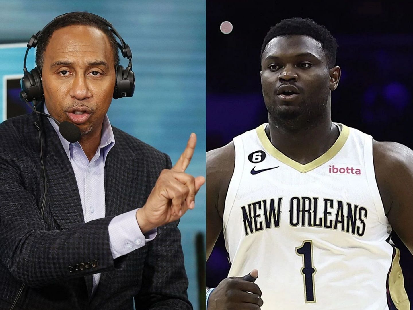 Stephen A. Smith and Zion Williamson