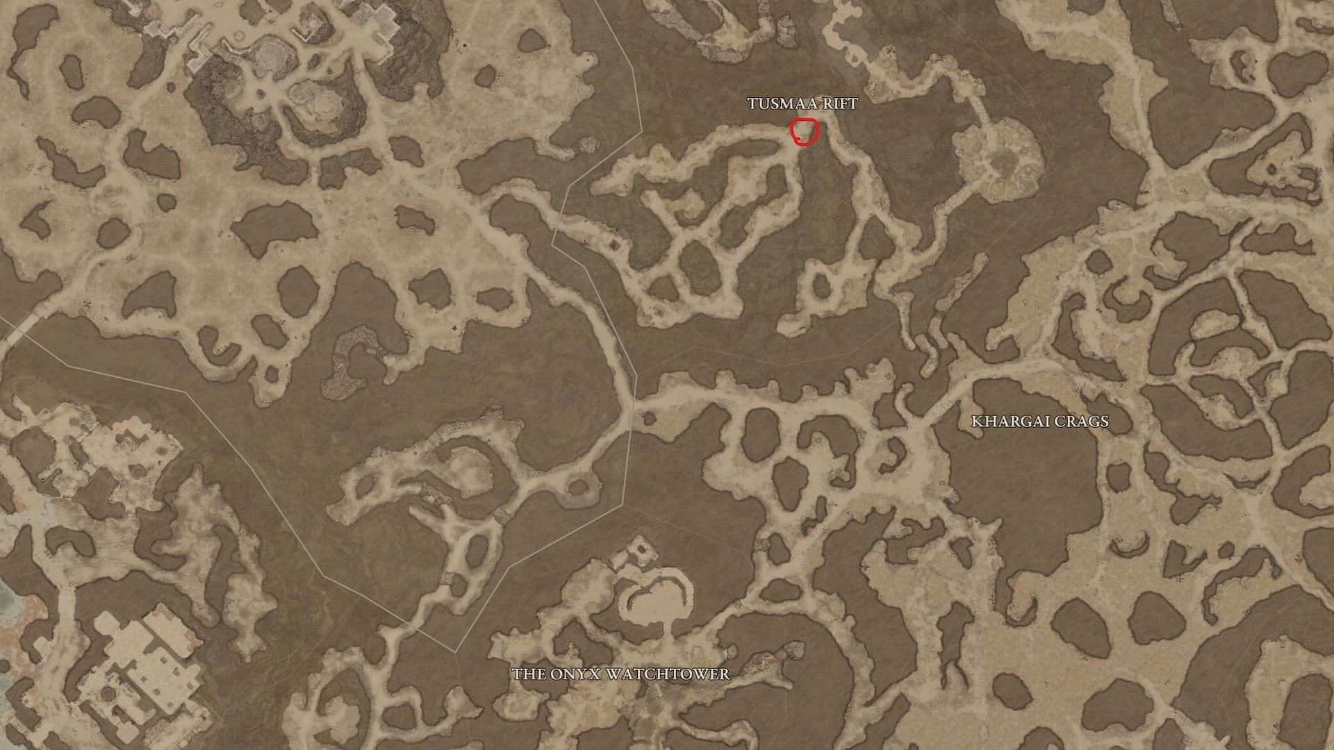 The Reject the Mother side quest can be picked up in the area marked above in Diablo 4 (Screenshot by Sportskeeda via MapGenie.io)