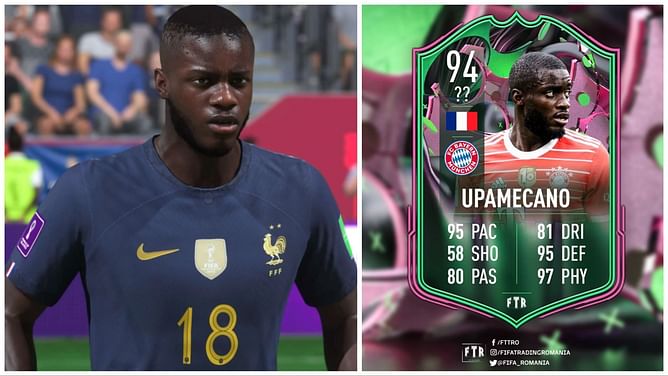 Dayot Upamecano arriving as a Shapeshifters player in FIFA 23 Ultimate Team, as per new leak