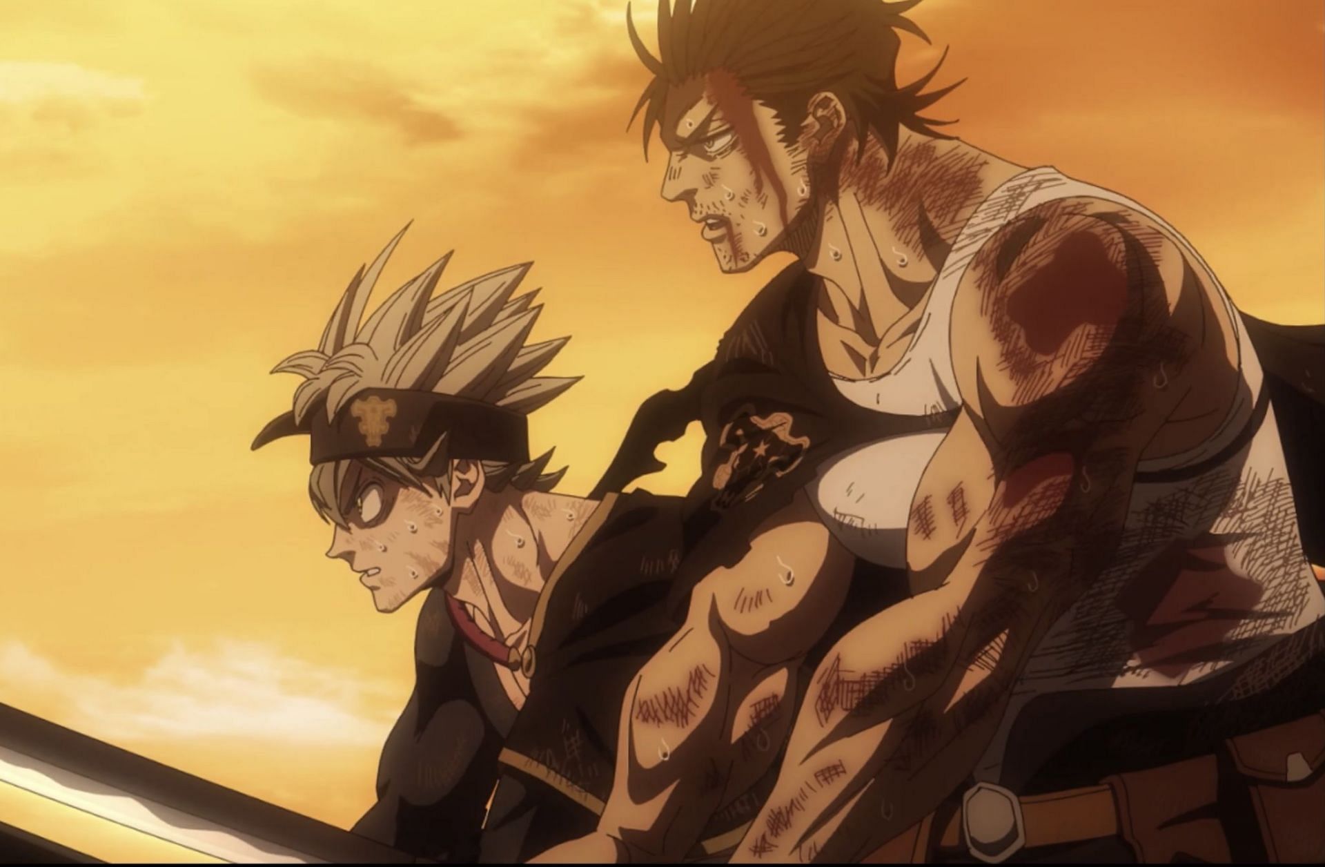 Asta and the captain in their fight against Lucifer (Image via studio Pierrot)