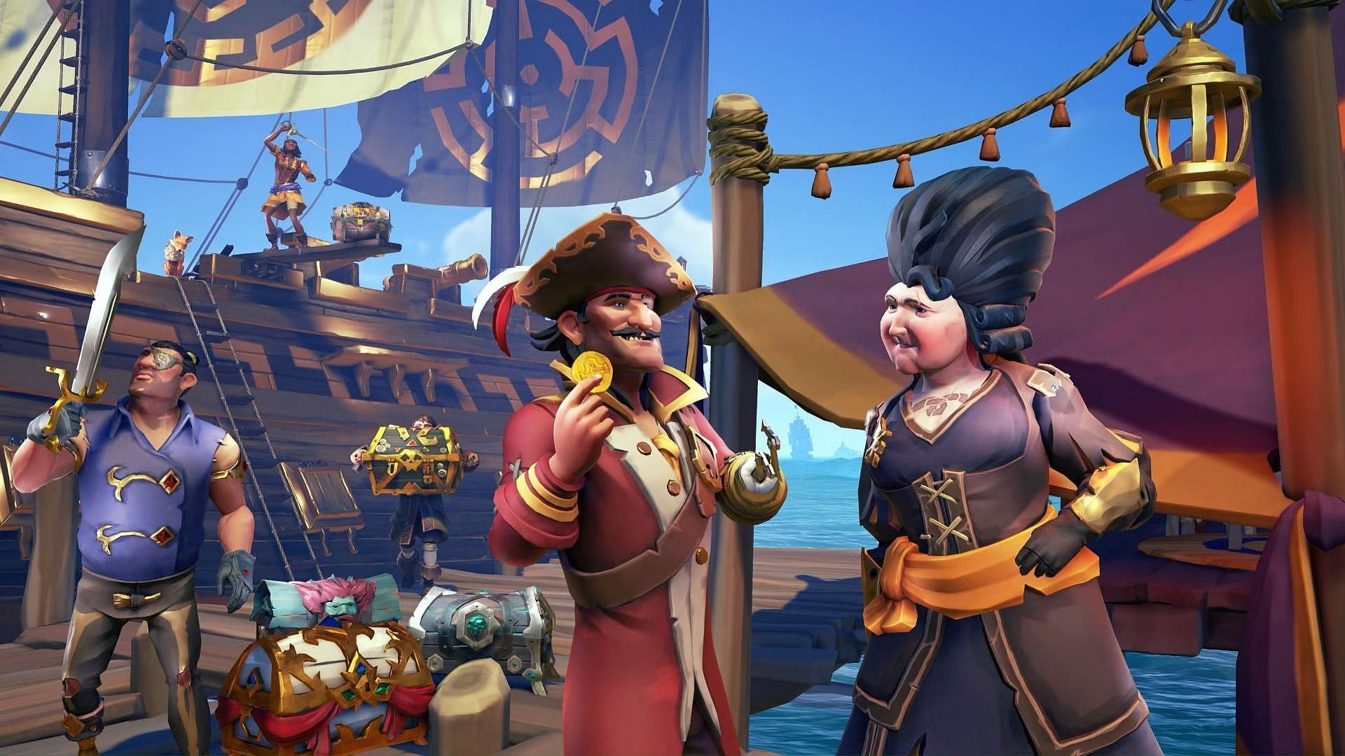 Getting the Fallen Sea Dog Commendation involves solving puzzles in Sea of Thieves (Image via Rare)