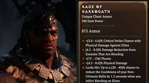 Rage of Harrogath in Diablo 4: How to get, unique effects, affixes, and more
