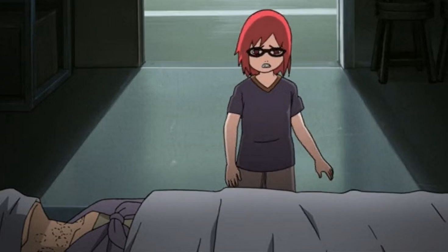 Karin&#039;s mother on her death bed (Image via Pierrot)