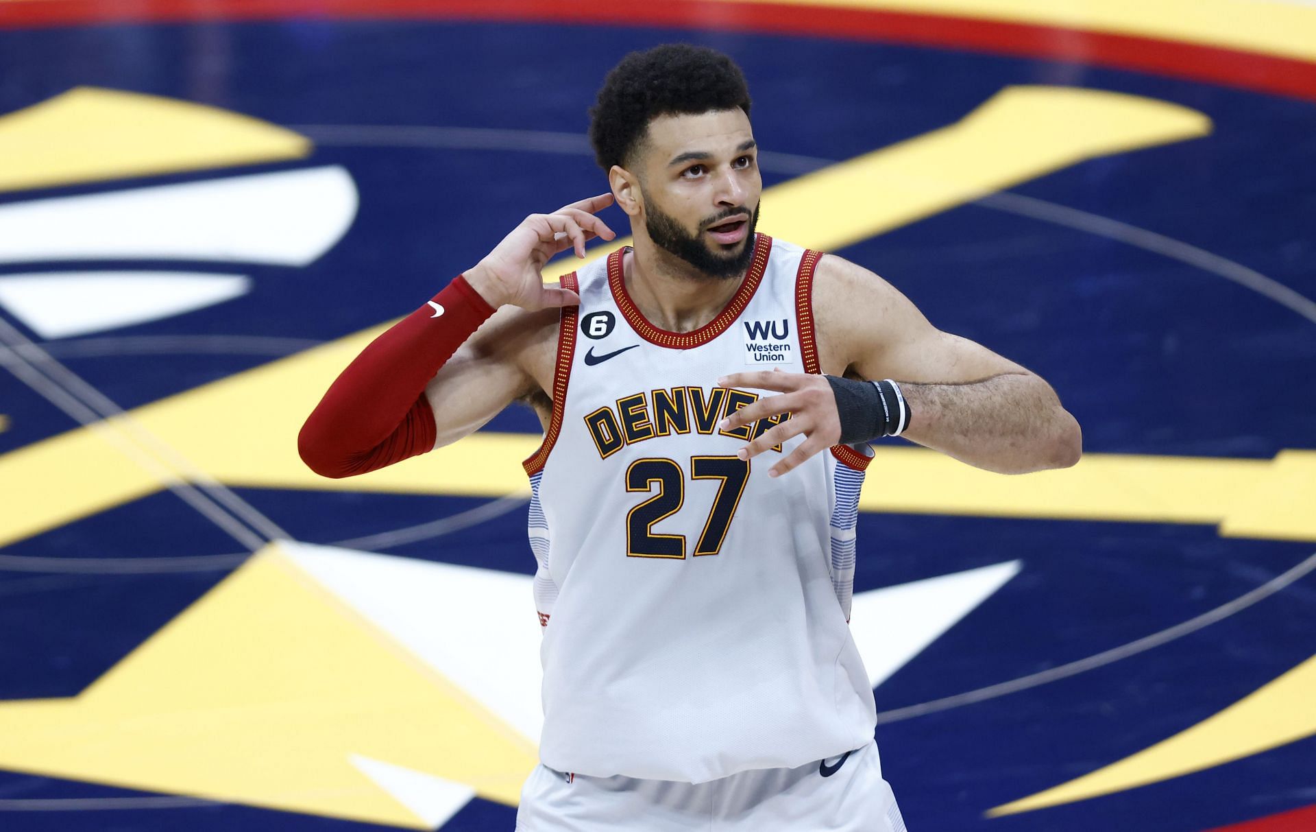 Jamal Murray of the Denver Nuggets in the 2023 NBA Finals - Game Five