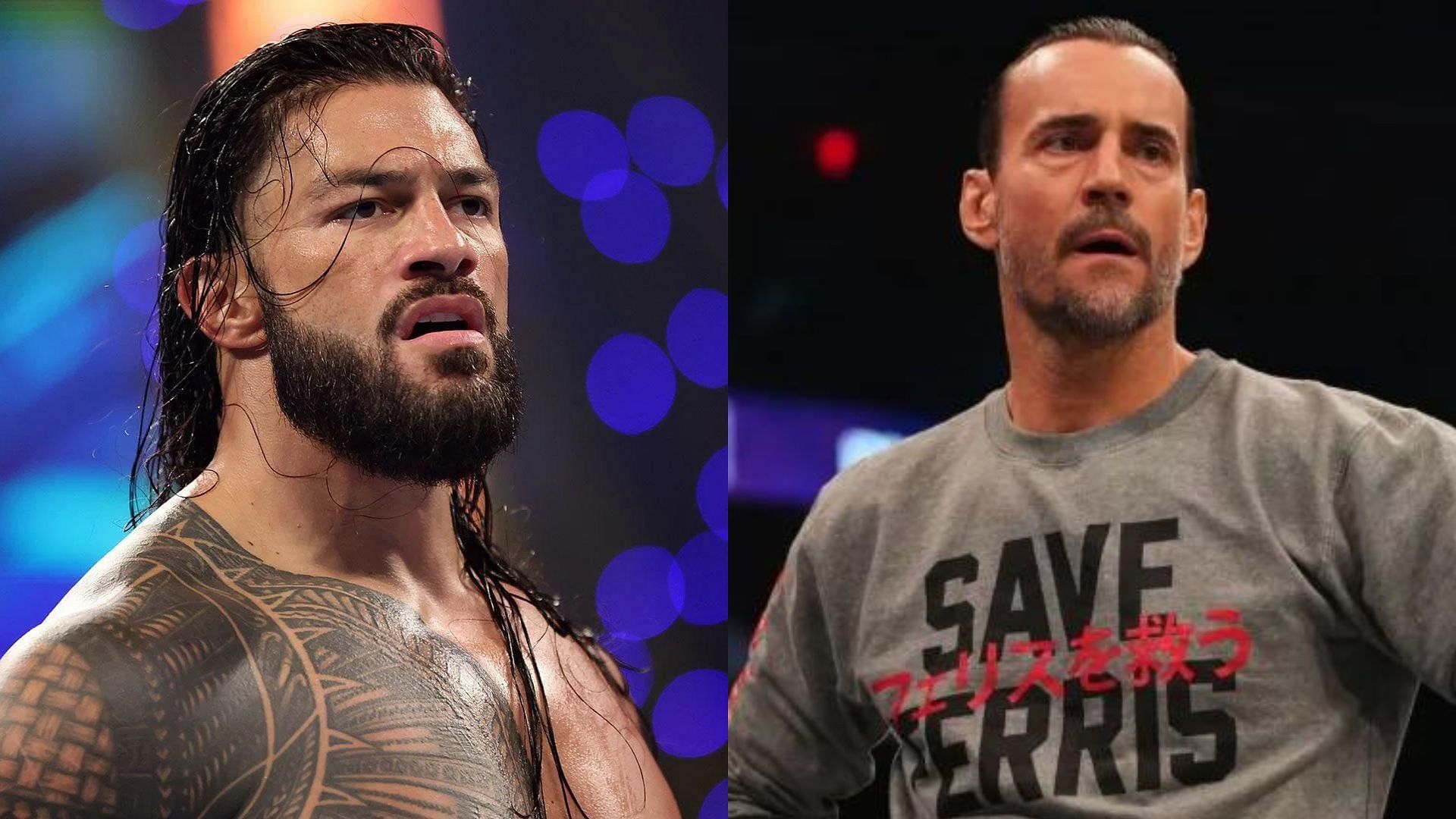 Roman Reigns (left), CM Punk (right)