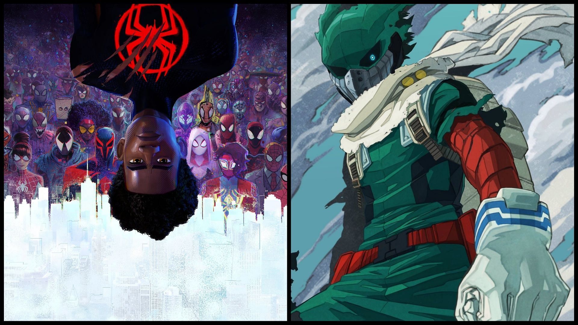 Miles Morales (left) and Deku (right) (Image Via Sportskeeda)