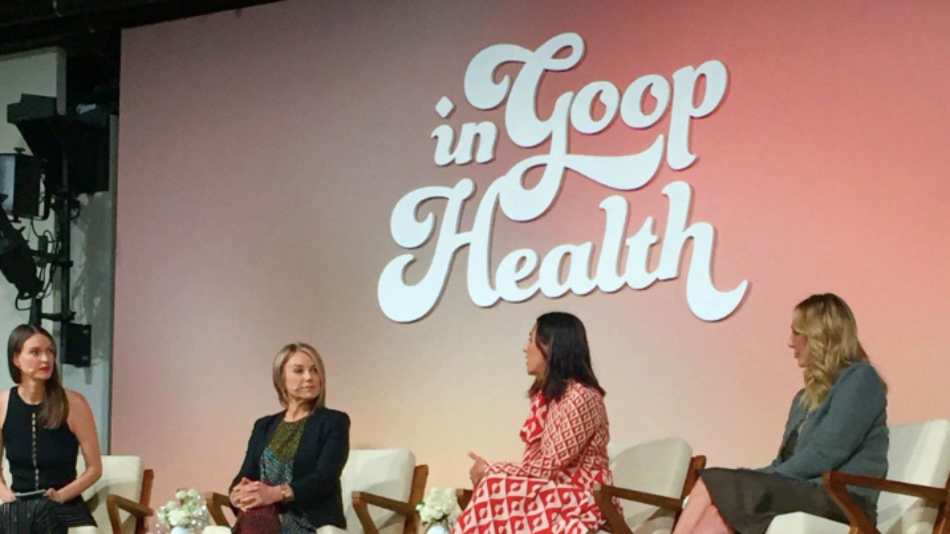 Nicole Daedone ( Far Right) pictured at a group panel (Image via Goop/Twitter)