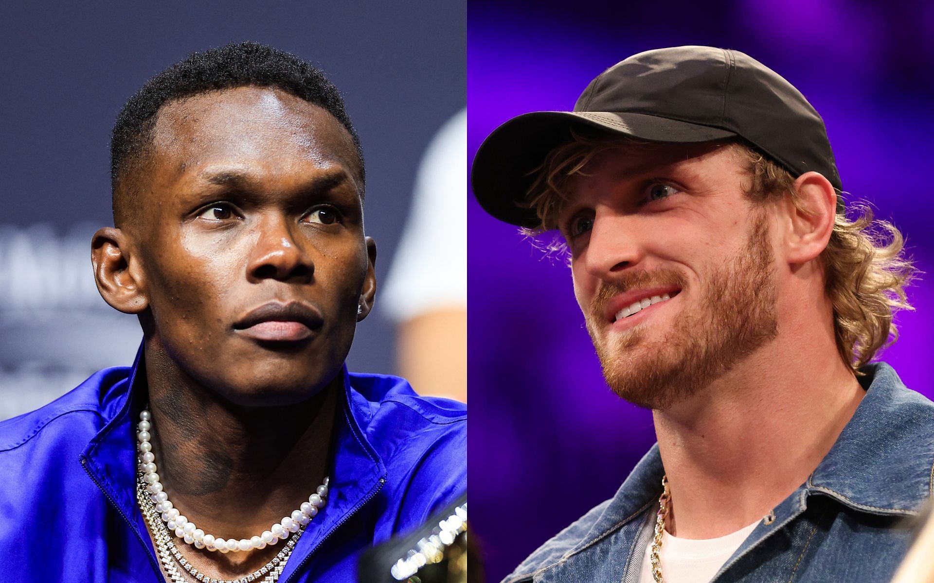 Israel Adesanya (Left) and Logan Paul (Right)