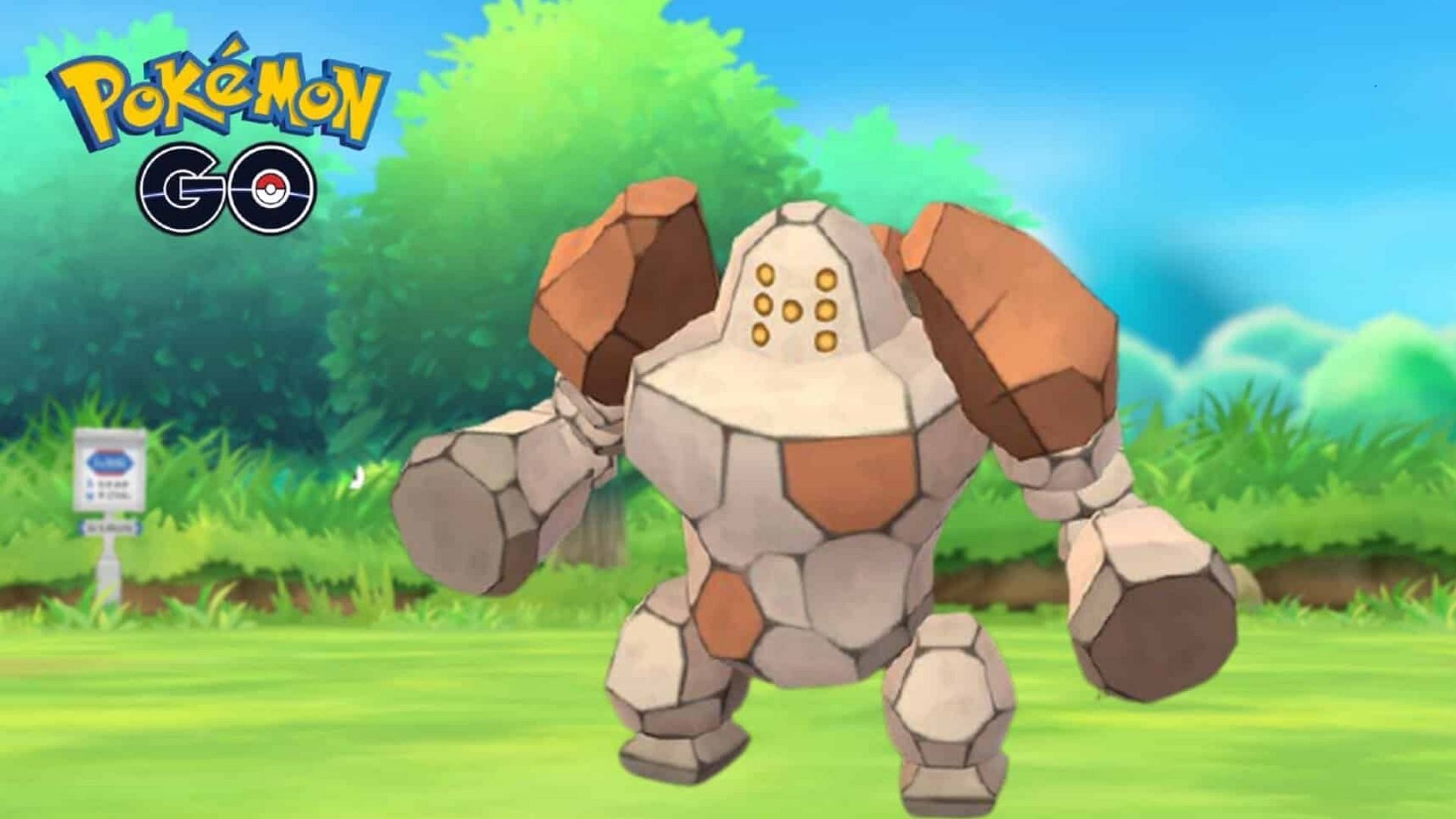 Shadow Regirock uses rocks to heal itself (Image via Niantic)