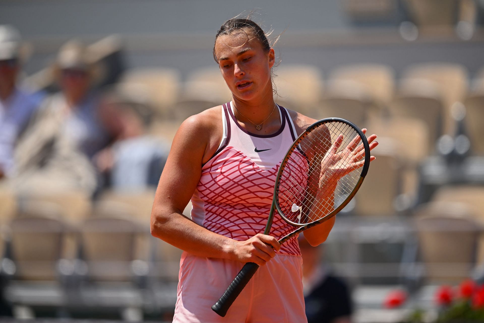 Aryna Sabalenka pictured at the 2023 French Open - Day Ten.