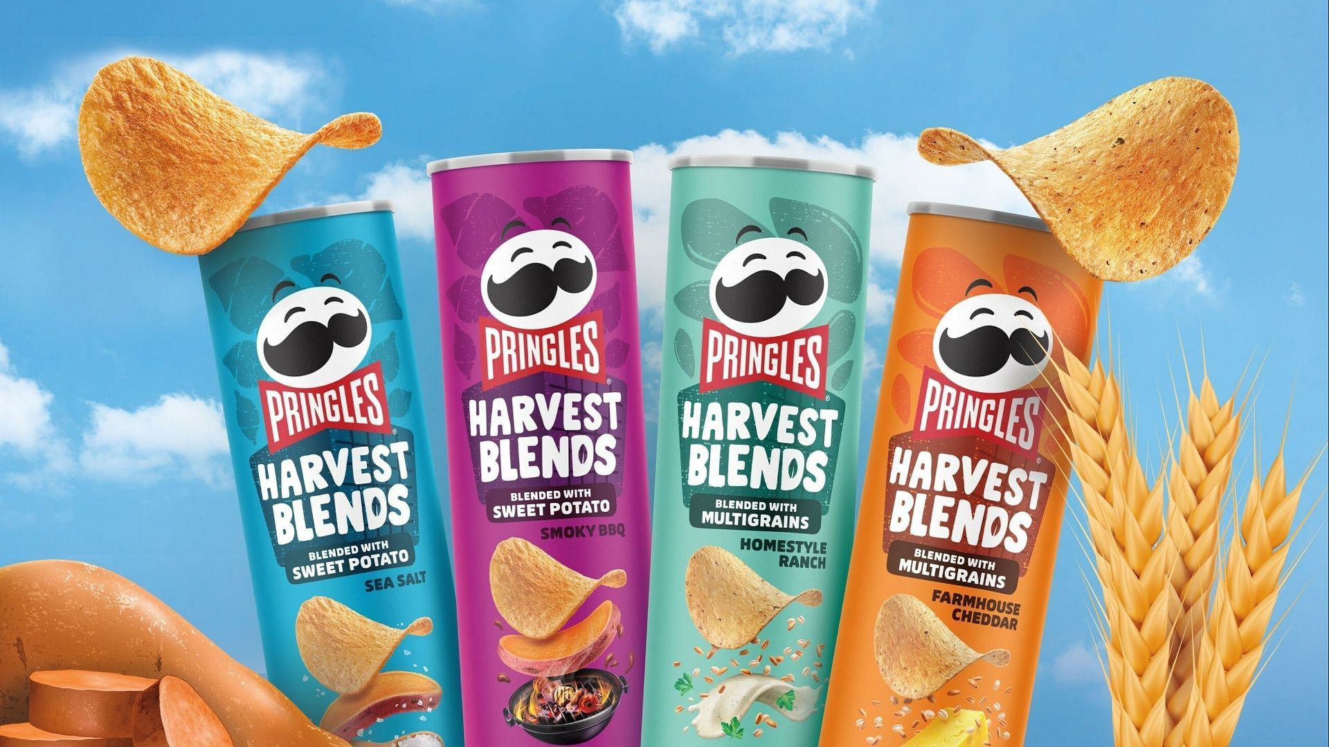 The new Harvest Blends crisps start at $13.95 for each 5.5-oz can (Image via Pringles)