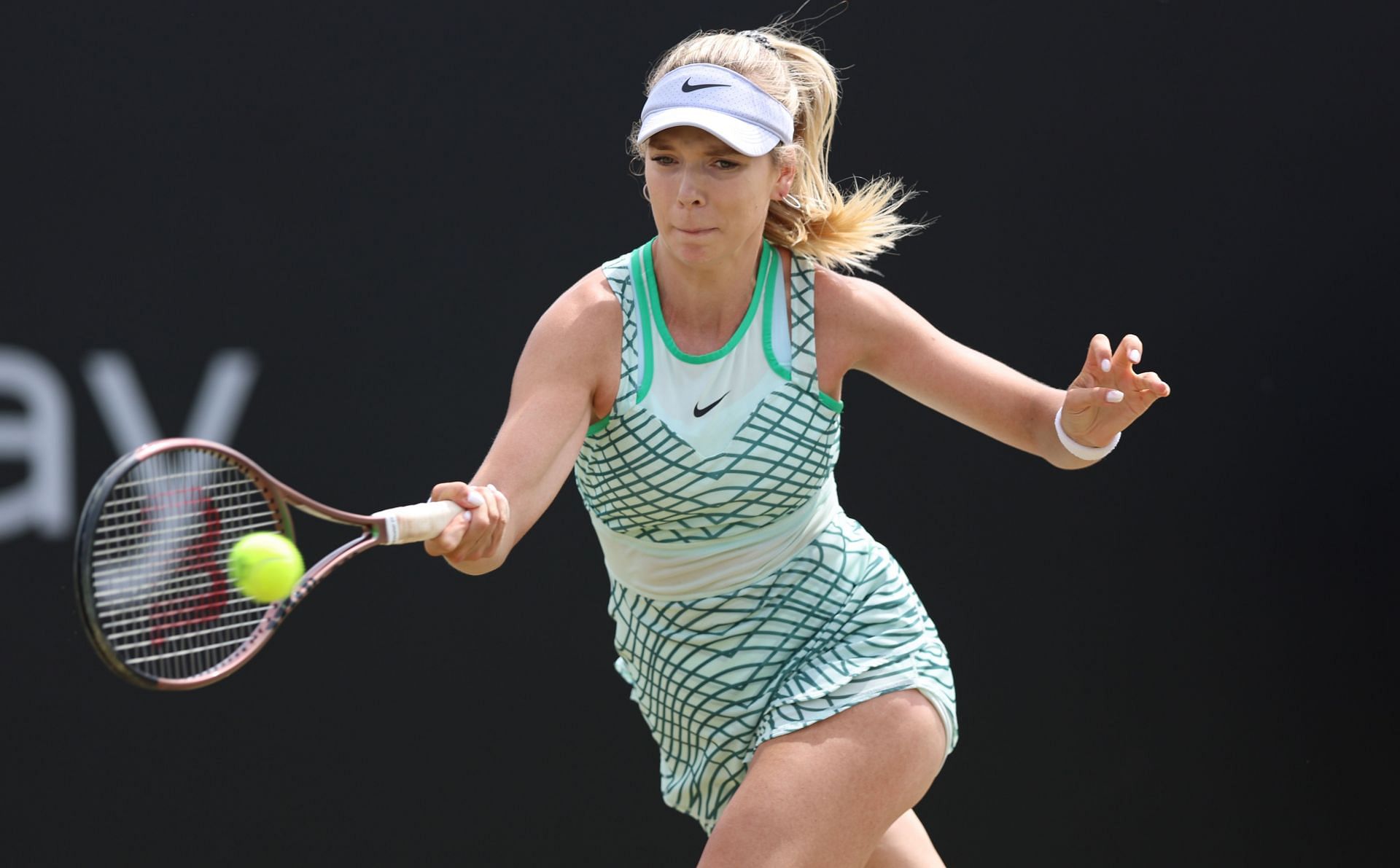Katie Boulter in action at the Rothesay Open