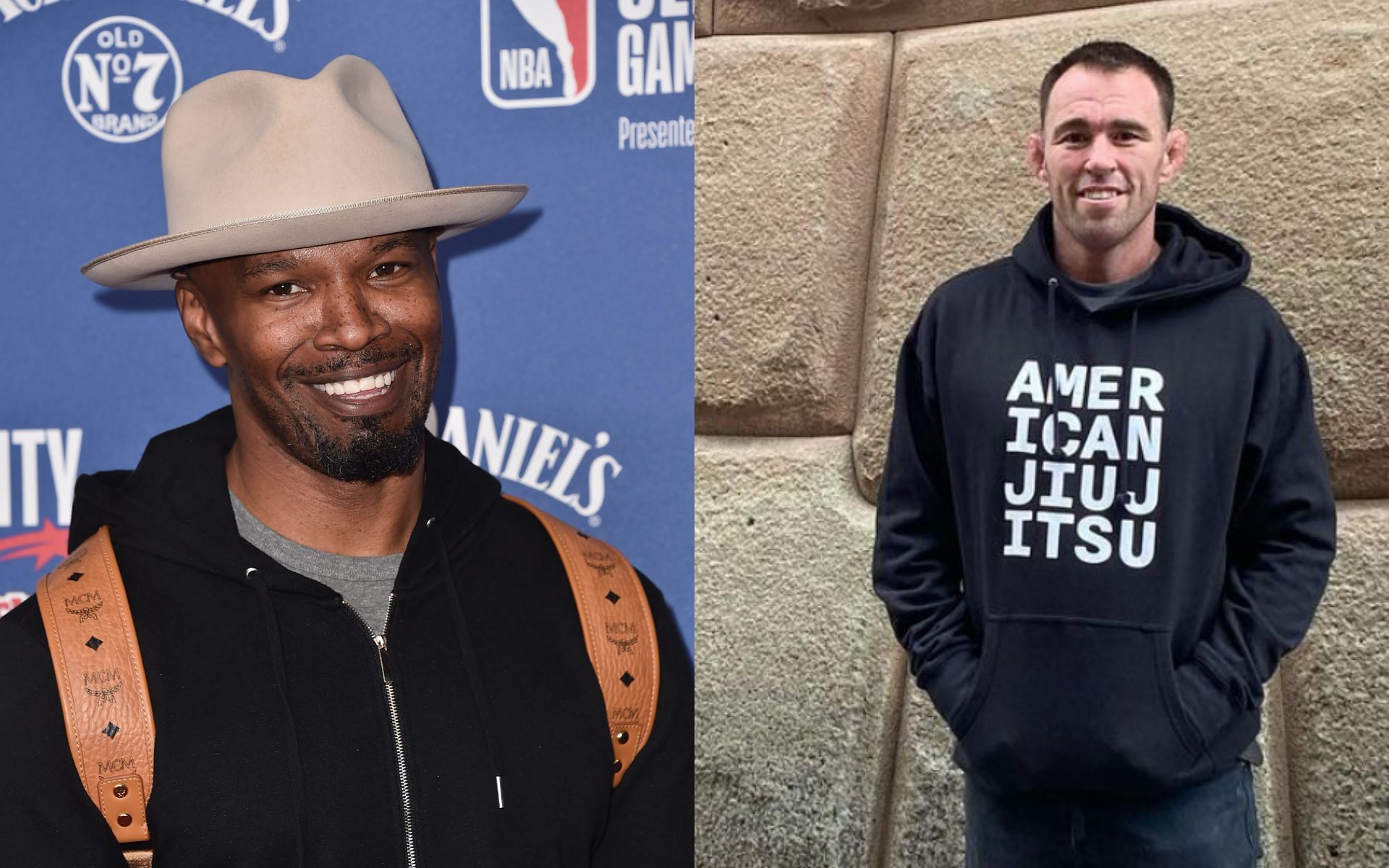 Jamie Foxx (left) and Jake Shields (right) [Image credits: Getty Images and @jakeshields on Instagram] 