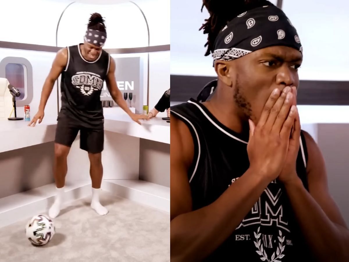 KSI struggles to do his own challenge (Image via YouTube)