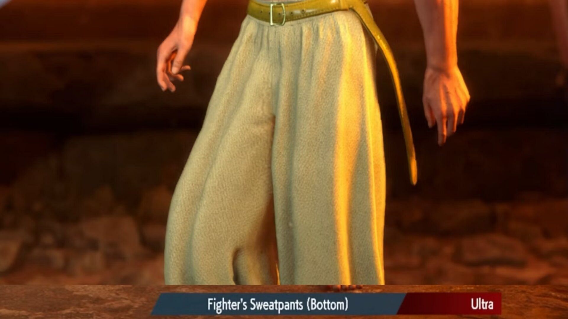 The Fighter&#039;s Sweatpants in Street Fighter 6 (Image via Capcom)