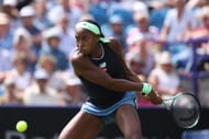 Coco Gauff in action at the Rothesay International