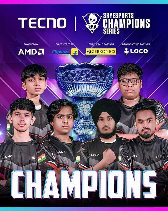 Blind Esports Crowned Champion Of Skyesports Champions Series BGMI 2023