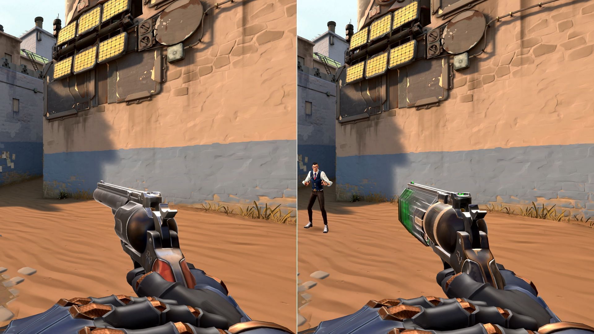 Sheriff Level 2 (left), Level 4 (right) (Image via Riot Games)