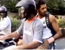 [Watch] Throwback to when MS Dhoni rode his bike through the streets of Chennai with S Sreesanth