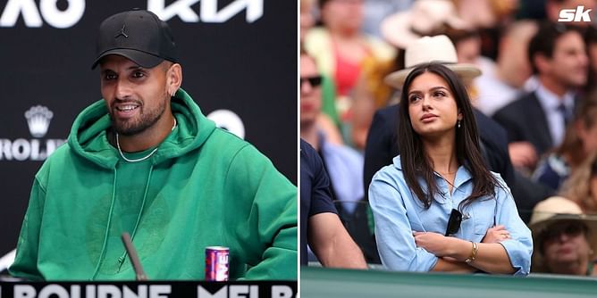 Nick Kyrgios reveals phone wallpaper, says girlfriend Costeen Hatzi is "pretty controlling over that"