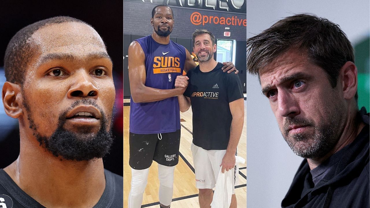 Kevin Durant drops hilarious statement after linking-up with Aaron Rodgers