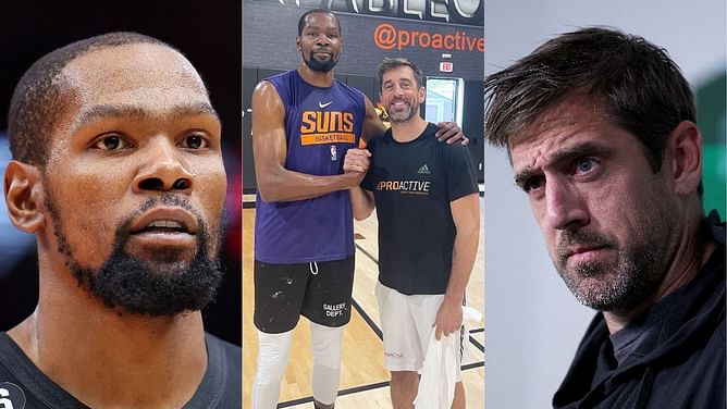 Kevin Durant makes hilarious admission after working out with Aaron Rodgers - "I'm a JetMander fan"