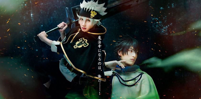 Key Visual for Black Clover stage play. Keisuke Ueda (Played Dazai in bungo  stray dog live action) will be playing Asta and Naoki Takeko (played Lida  in MHA stage play) will play