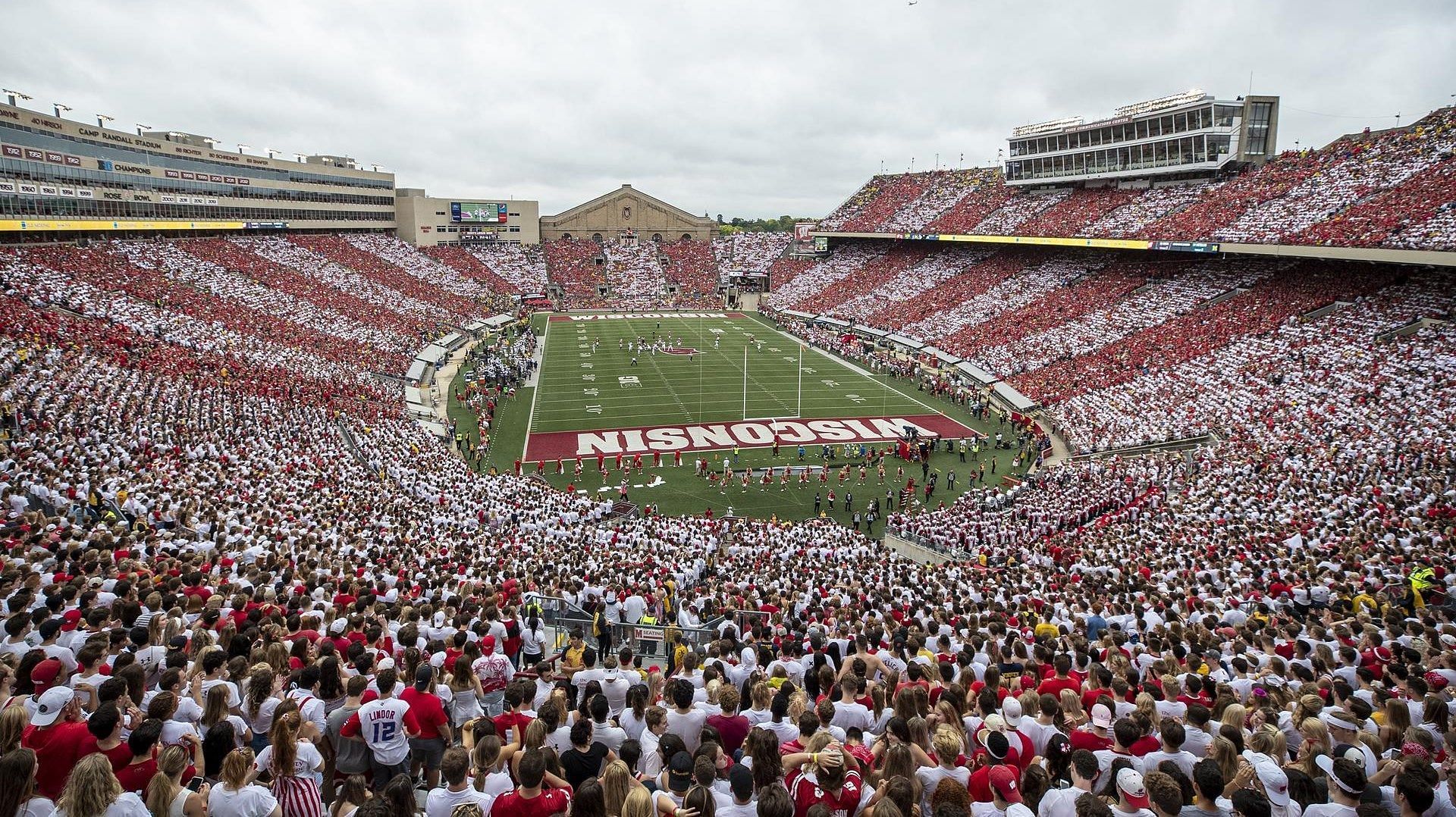 Camp Randall where the Badgers play their home games