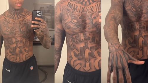 Sauce Gardner and his torso tattoo. Credit: @saucegardner (IG)