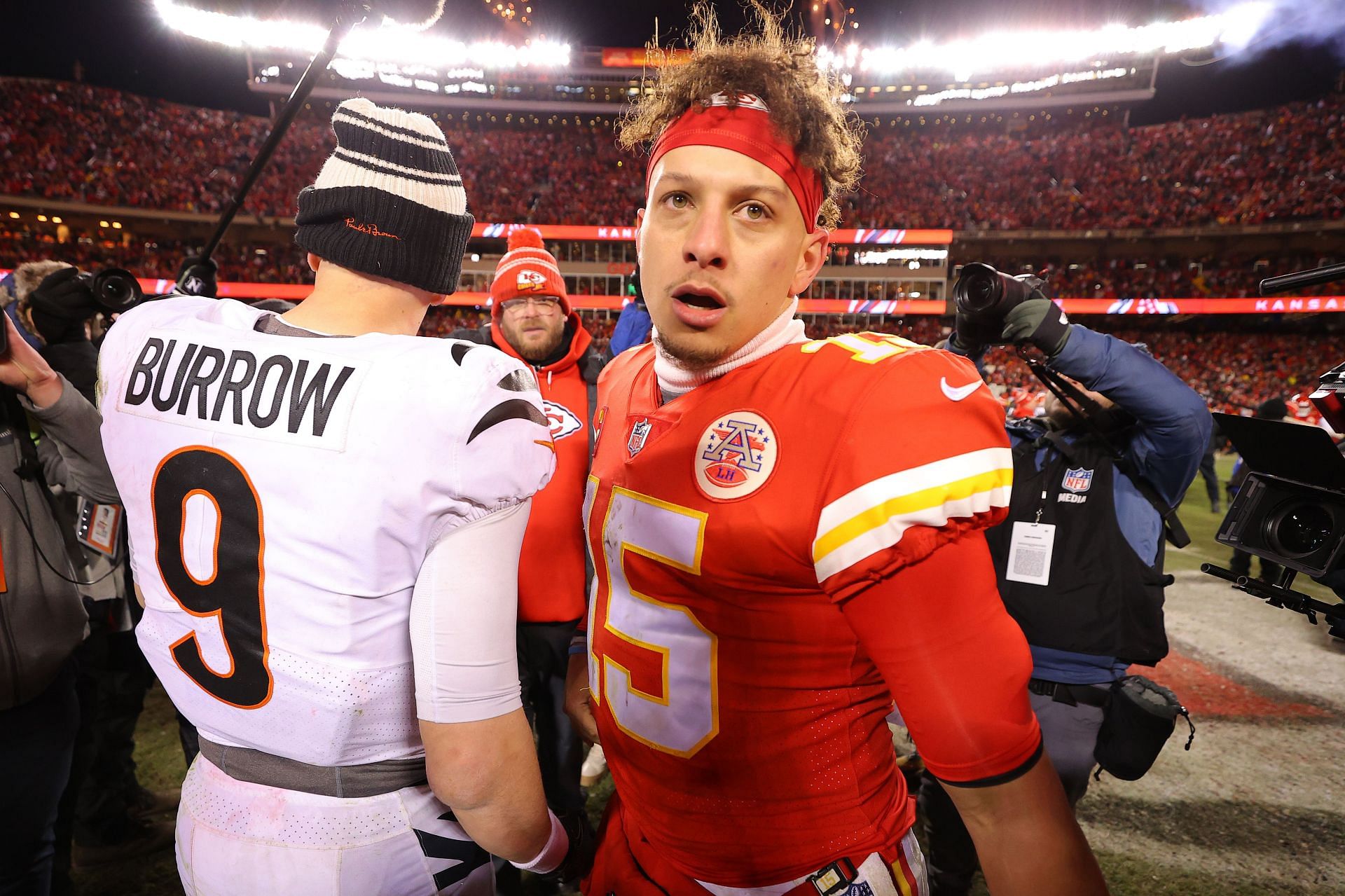 Patrick Mahomes and Joe Burrow: AFC Championship - Cincinnati Bengals v Kansas City Chiefs