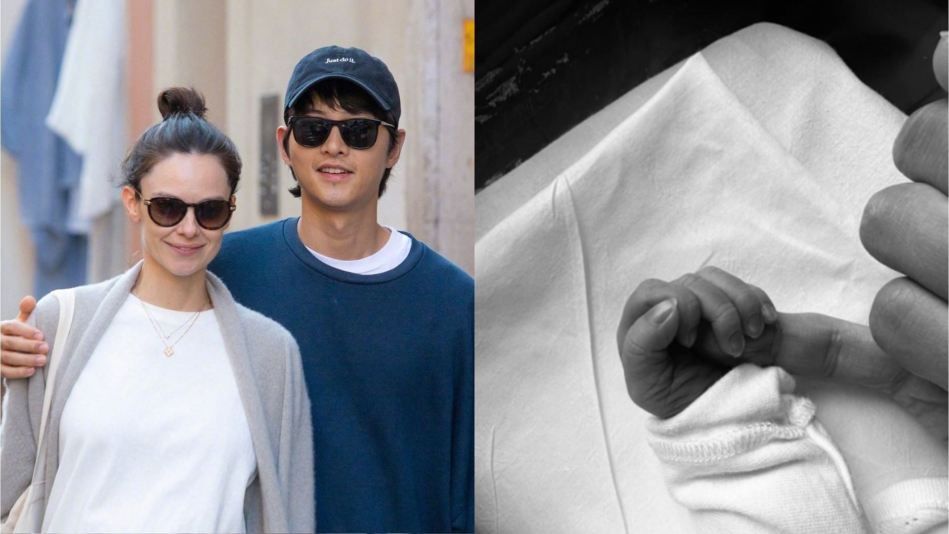 Song Joong-ki gets criticized for his comments about being a father in the Korean entertainment industry (Images via Twitter/hityouwidthatd4 and vincensus)