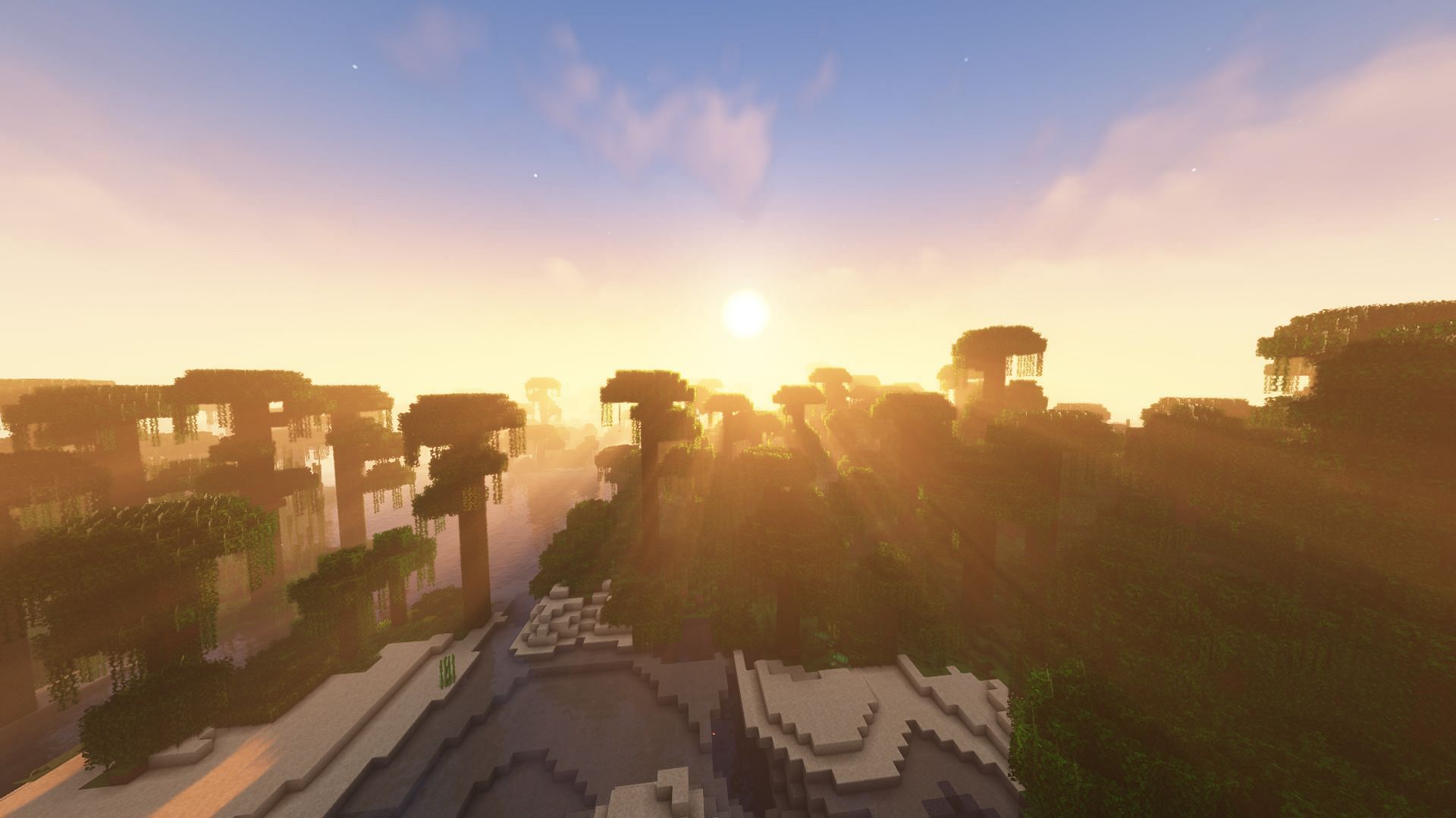 Immersed with shaders adds various kinds of visual mods to make Minecraft 1.20 look beautiful (Image via CurseForge)