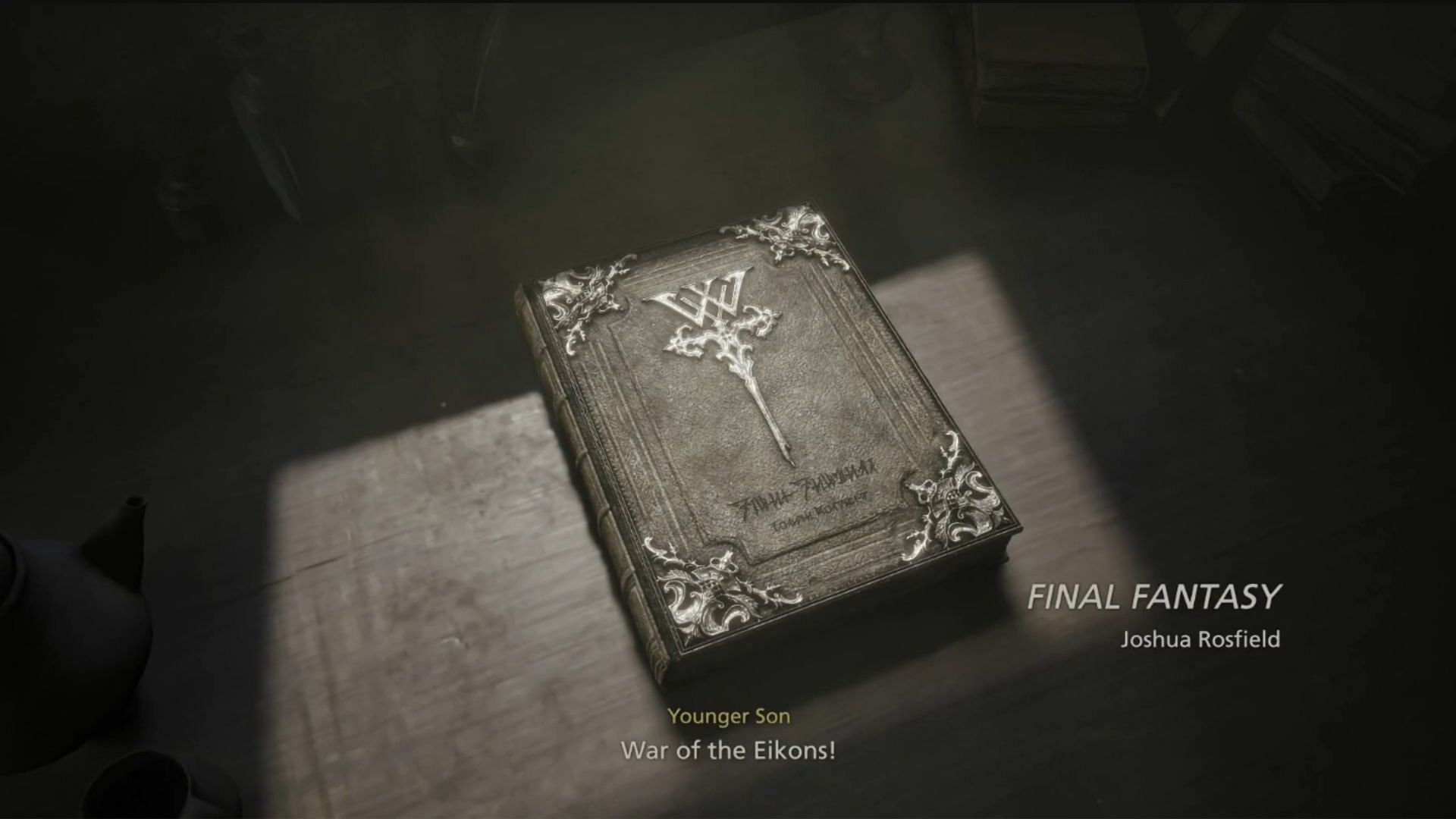 This book hints that perhaps Joshua Rosfield didn&#039;t die - or Clive saved him (Image via Square Enix)