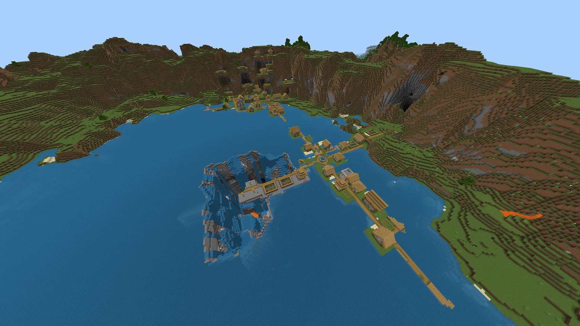 This seed continues the trend of strange sinkhole seeds in the 1.20 update (Image via Mojang)