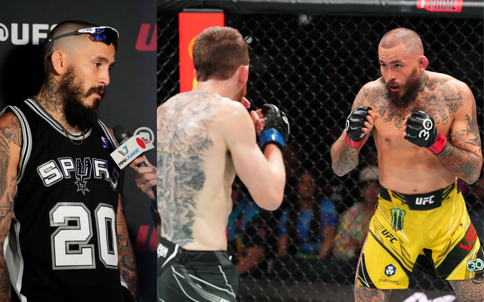 Marlon Vera (left) and Vera vs. Cory Sandhagen (right) [Images Courtesy: @GettyImages]