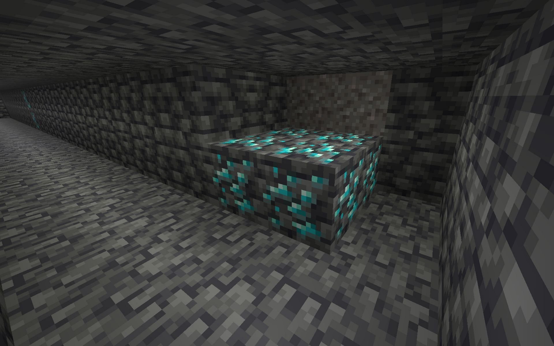 Diamond ores are most common at Y level -58 and are the best source for the precious mineral in Minecraft 1.20 (Image via Mojang)