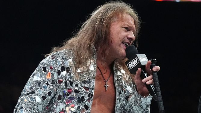 AEW star Chris Jericho accidentally busted open a reporter during media scrum