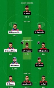 SAI vs AEC Fantasy Suggestion Team 1