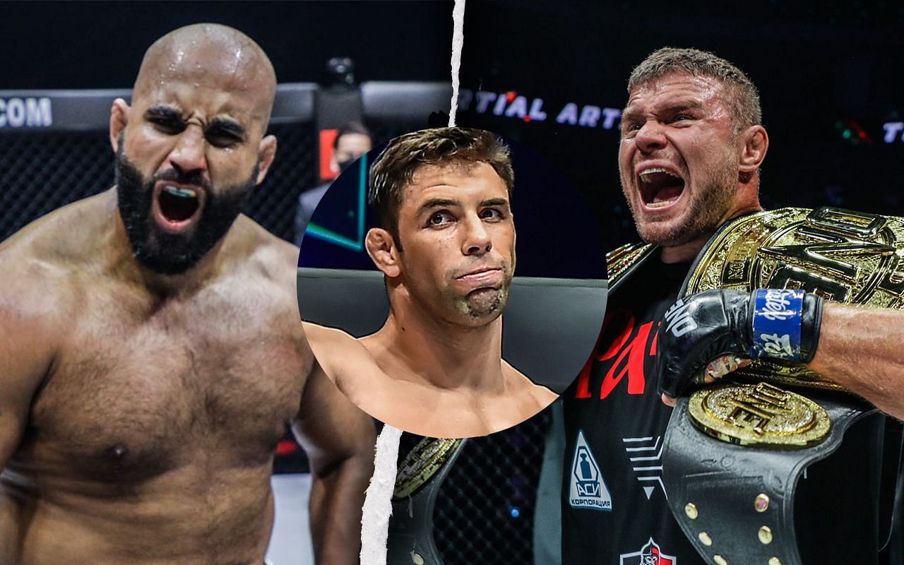 Buchecha (Center) previews Bhullar (Left) versus Malykhin (Right)