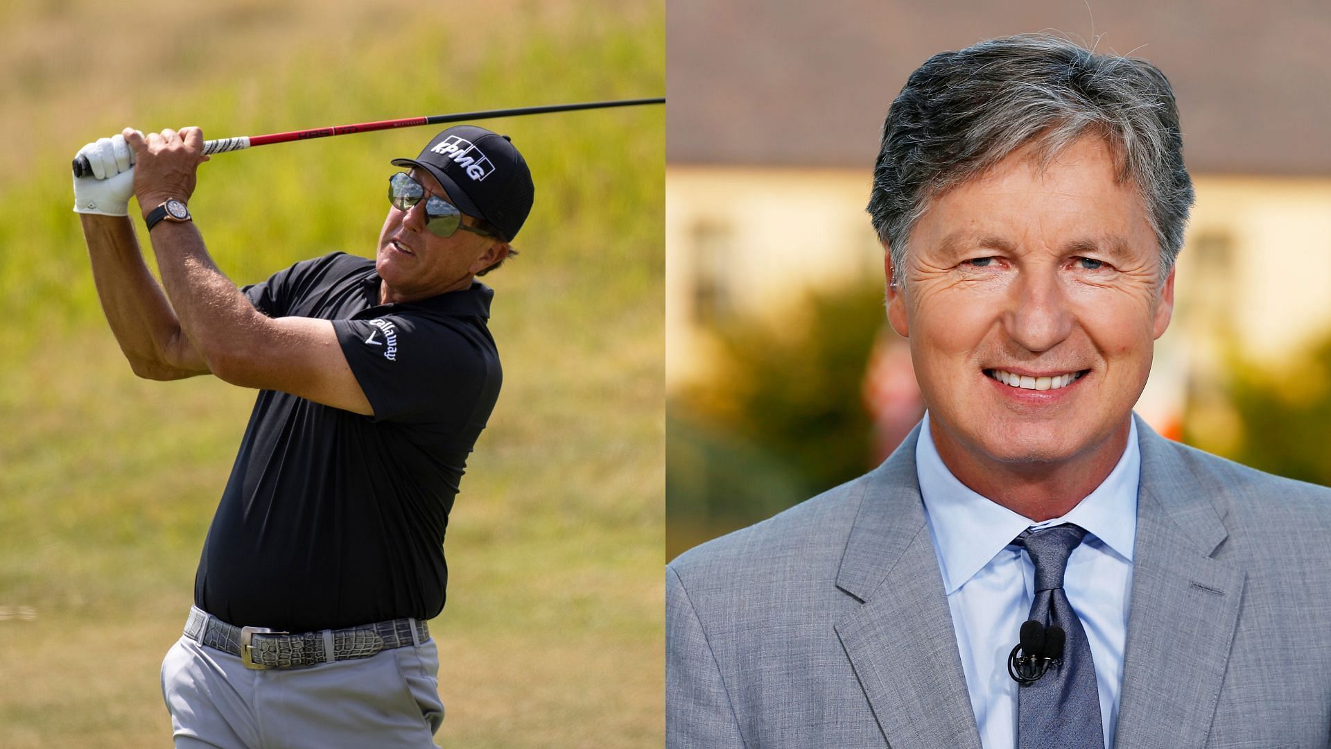 Phil Mickelson, Brandel Chamblee (Images via Getty)