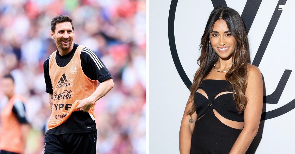 Antonela Roccuzzo watched Lionel Messi in action