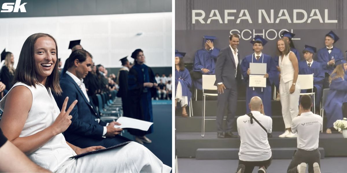 Iga Swiatek at the Rafael Nadal Academy ceremony