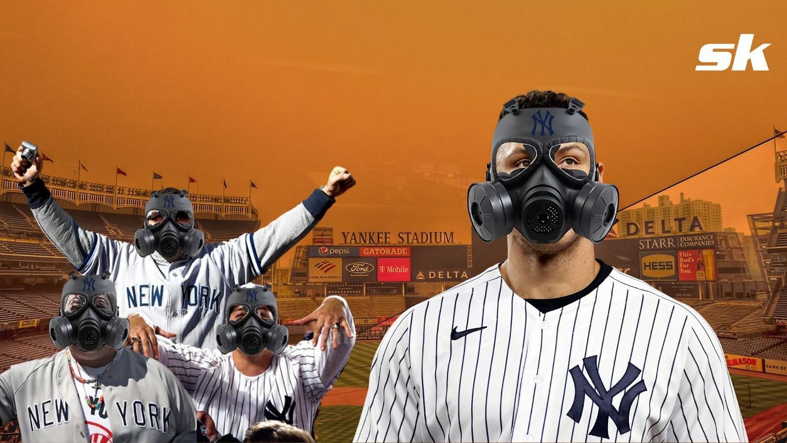 Smoke engulfes the Bronx during a New York Yankees game on June 6