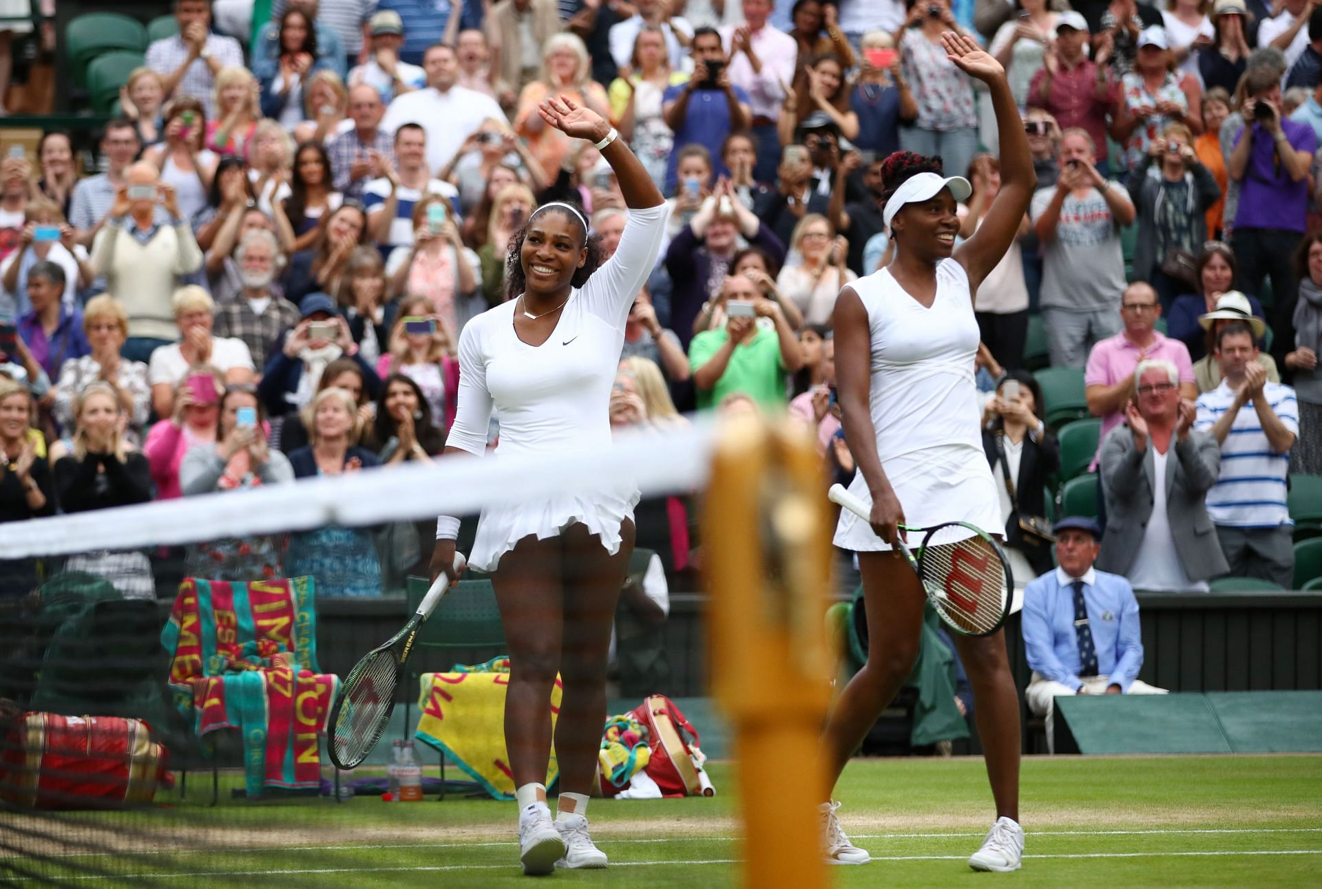 Venus and Serena Williams at the Wimbledon Championships