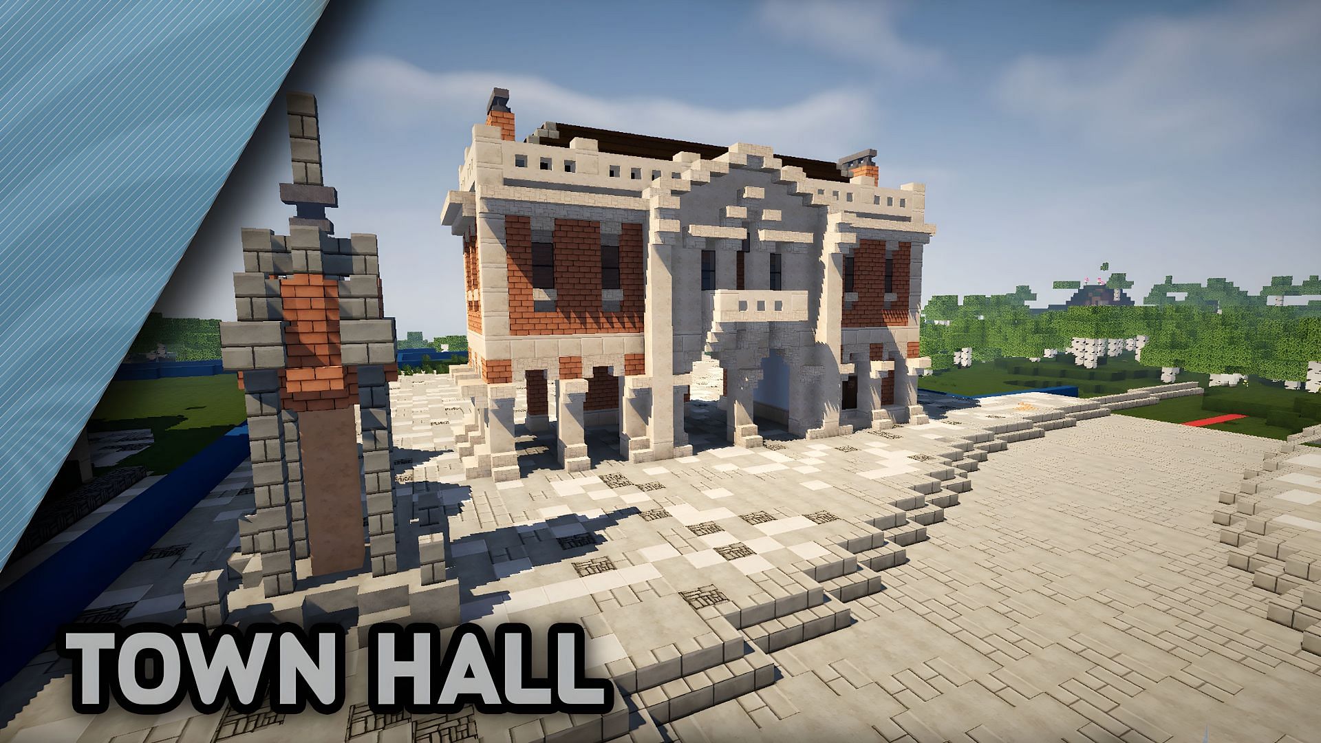 Medieval Fantasy Town Hall - Blueprints for MineCraft Houses, Castles,  Towers, and more