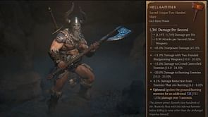 Hellhammer in Diablo 4: How to get, Unique Effects, Affixes, and more