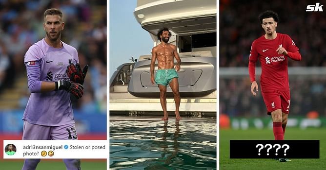 Curtis Jones & Adrian mock Mohamed Salah as Liverpool star shows off ripped physique on a yacht