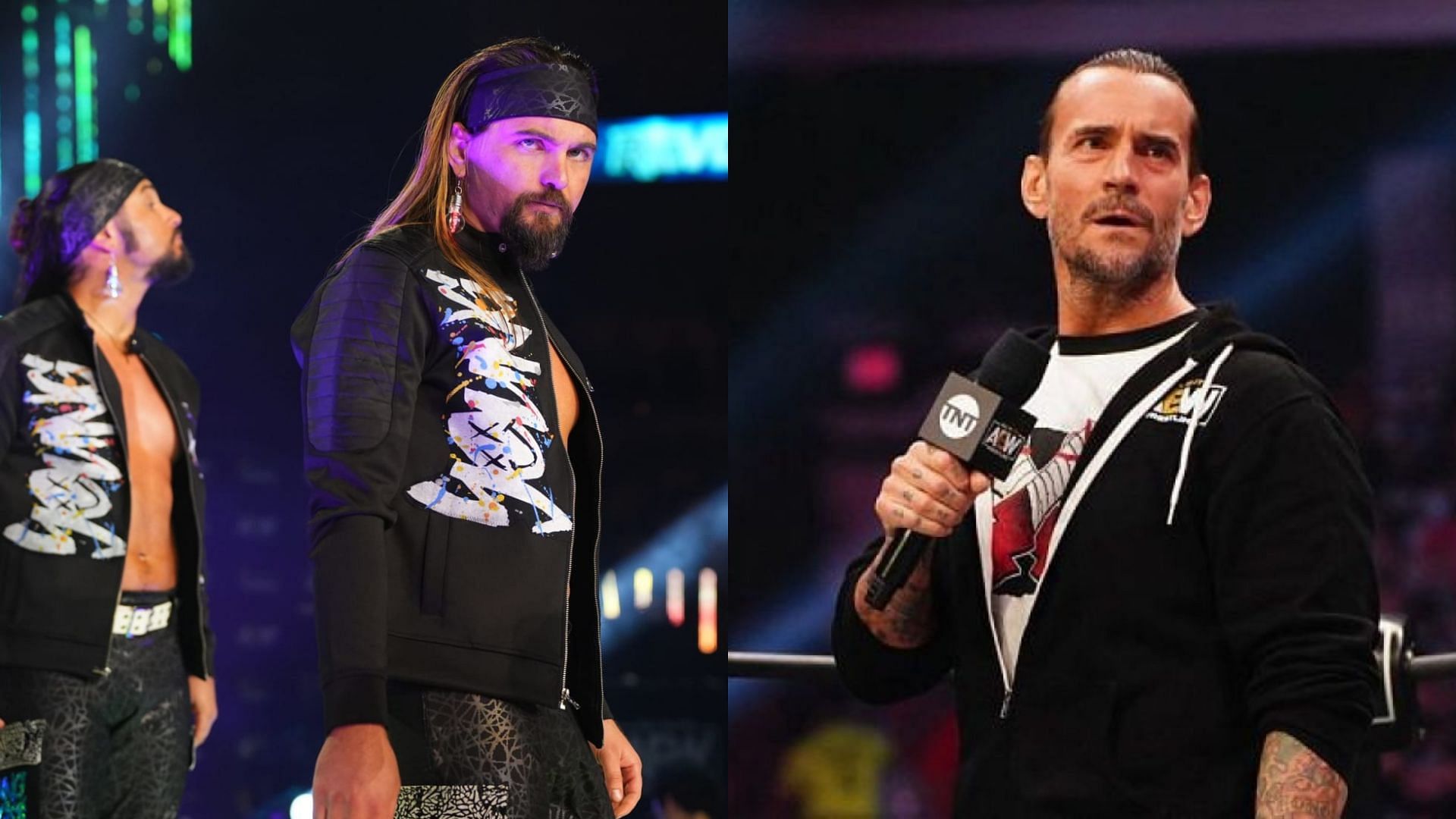 The Young Bucks (left), CM Punk (right)