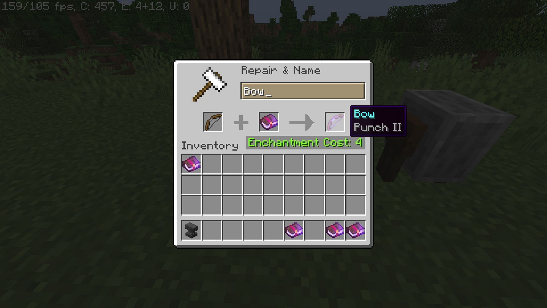 Punch enchantment increases the knockback effect of a bow in Minecraft 1.20 (Image via Mojang)