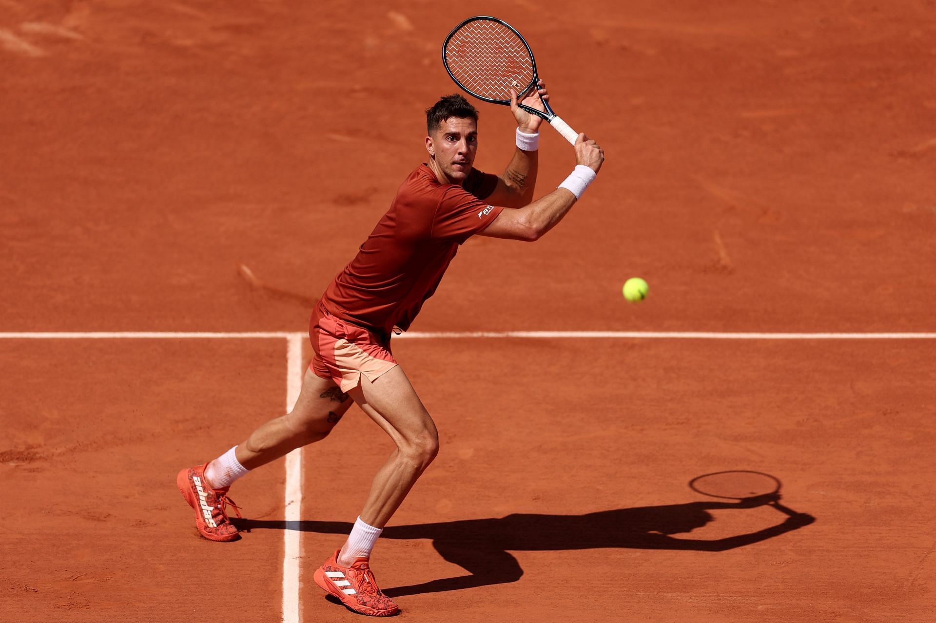 Thanasi Kokkinakis in action at the 2023 French Open.